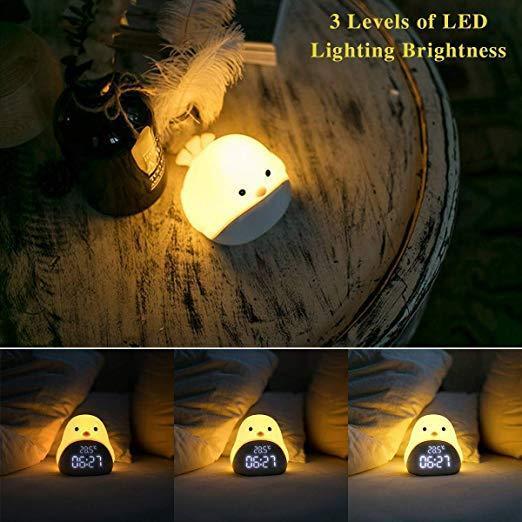 LED лампа-ночничок с часами iBest KT1521