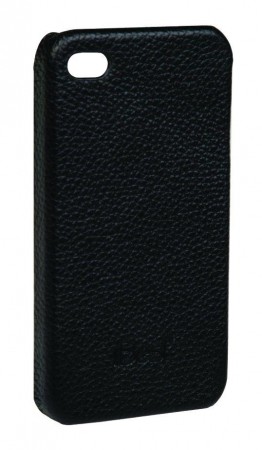 Чехол-накладка из натуральной кожи для iPhone 4/4S iBest i4CL-01, черный